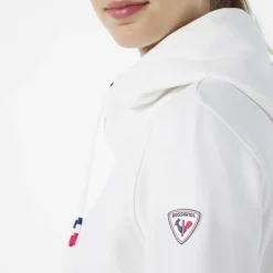 Women's full-zip hooded logo cotton sweatshirt