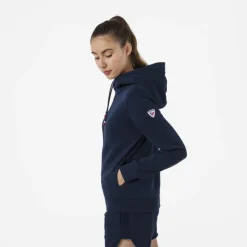 Women's full-zip hooded logo cotton sweatshirt